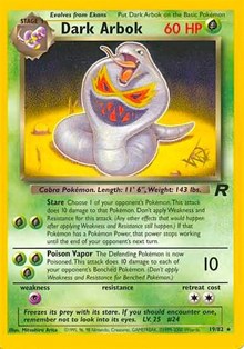 Dark Arbok [W Stamped] 19