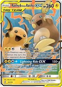 Raichu et Raichu d’Alola GX 54